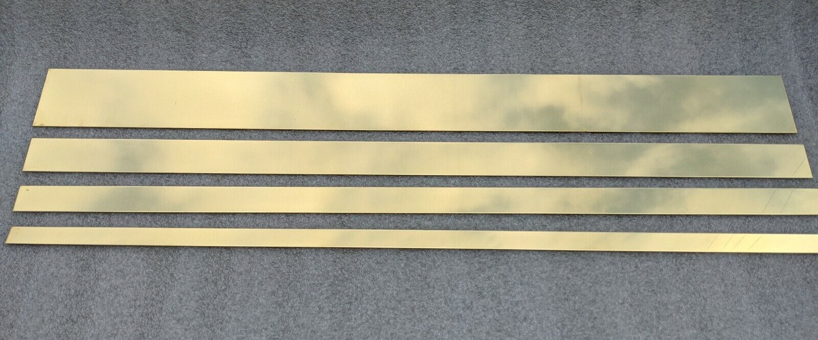 Thin Natural Brass Strips 1 Meter Long 